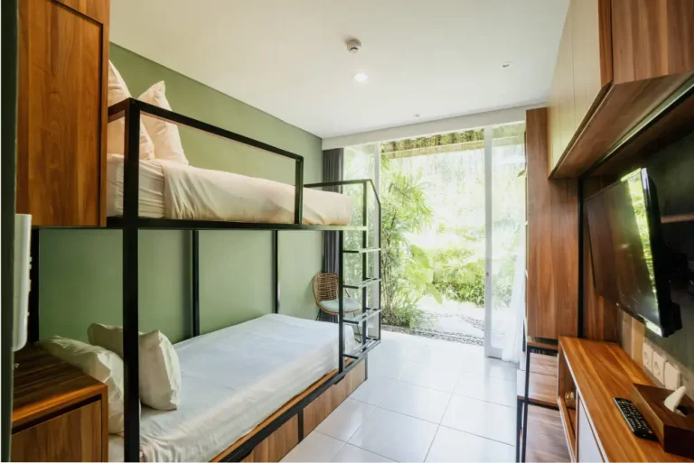 Superior Bunk Bed Room Garden View Balcony at Rimbun Canggu Hotel