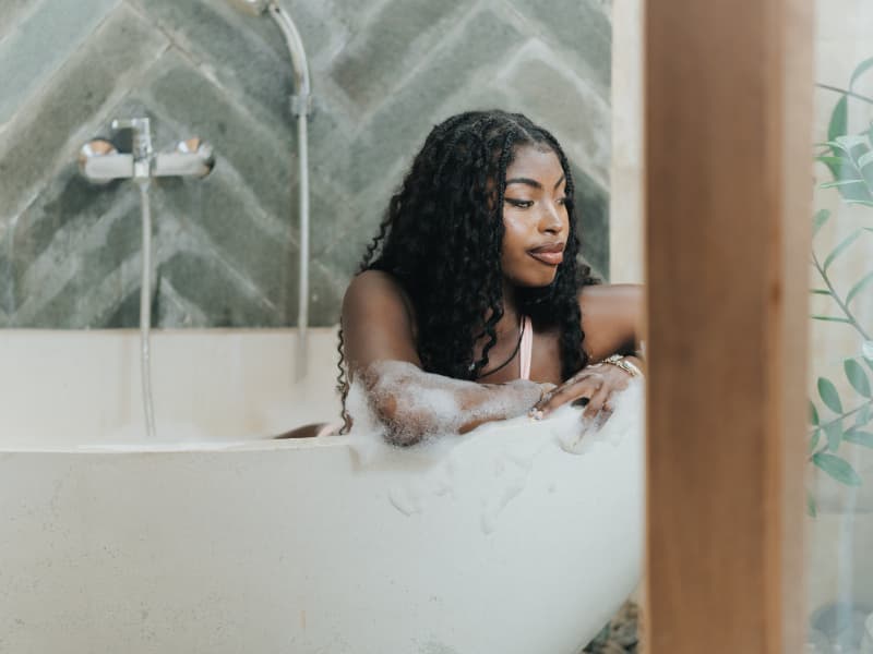 Luxury Deep Soaking Bathtub Experience in Two-Bedroom Villa at Rimbun Canggu