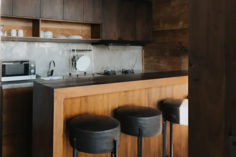 Modern Mini Pantry and Kitchenette Area for Two-Bedroom Villa Guests